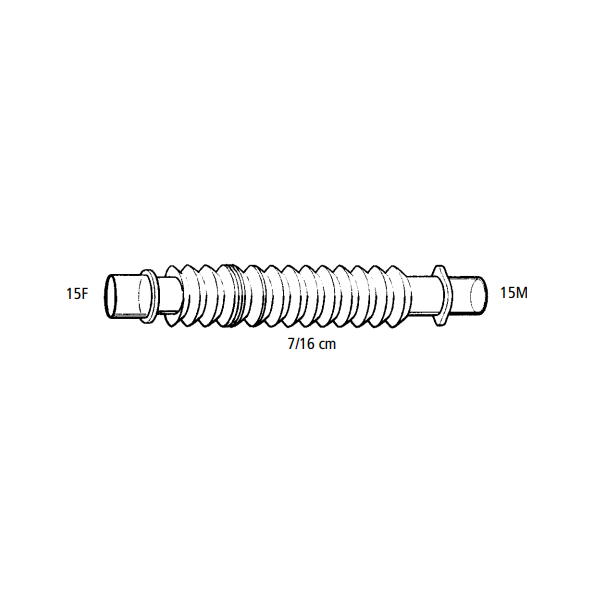 DAR PP-Tubusverlängerung 7-16cm, 15M (15F), gerader Konnektor - 25 Stück