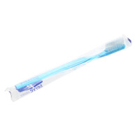 Einmalzahnbürste mit Zahnpasta, blau - 100 Stück