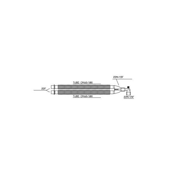 Covidien ausziehbare Polypropylen (PP) Beatmungsschlauchsysteme für Erwachsene, 60/180cm, Kapno-Port am gewinkelten Y-Stück - 10 Stück