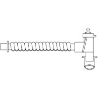 DAR PVC-Tubusverlängerung 15cm, 22F, rechtwinklig, Doppel-Drehkonnektor - 25 Stück