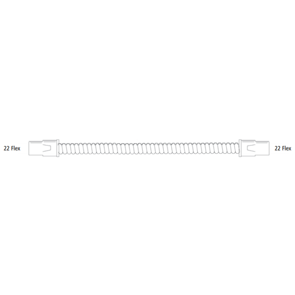 Covidien spiralverstärkte PVC-Schläuche, 10 Stück, 22mm Konnektor - 180cm