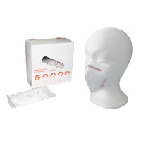 MaiMed Einweg-Atemschutzmaske FFP2, weiß, mit Ohrenschlaufen - 20 Stück