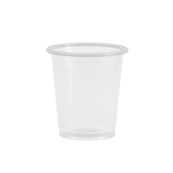 Plastikbecher (PP), 30ml, 90 Stück - transparent