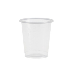 Plastikbecher (PP), 30ml, 90 Stück - Transparent