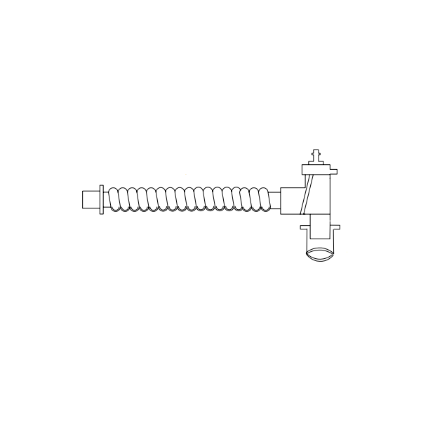 DAR PVC-Tubusverlängerung 10cm, 22F, rechtwinklig, Drehkonnektor - 25 Stück