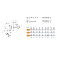 TRACOE vario Tracheostomiekanüle mit Cuff spiralverstärkt, mit verstellbarem Schild REF 450-06 - Größe 6