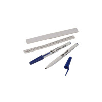 Devon chirurgischer Markierungsstift, mit Linealkappe und feiner Spitze, 100 Stück - nicht flexibel