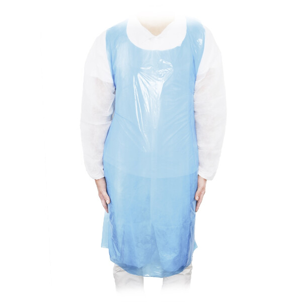 MaiMed Apron PE Einweg Schutzschürzen, blau oder weiß - Verschiedene Stärken