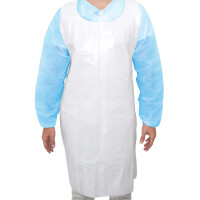 MaiMed Apron PE Einweg Schutzschürzen 75x120cm - weiß, 100 Stück, 16µm