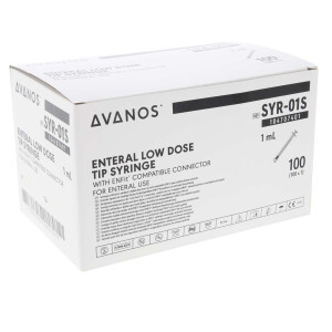 Avanos ENFit Enterale Spritze mit Low-Dose-Tip, REF SYR-01S, 1ml - 100 Stück