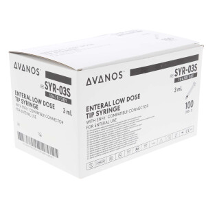 Avanos ENFit Enterale Spritze mit Low-Dose-Tip, REF SYR-03S, 3ml - 100 Stück