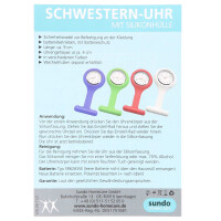 Schwesternuhr, Pulsmesser mit Silikonhülle - Verschiedene Farben