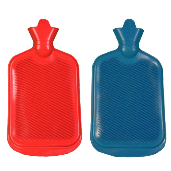 Wärmflasche Gummi mit Schraubverschluss, 2 Liter - Verschiedene Farben