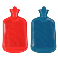 Wärmflasche Gummi mit Schraubverschluss, 2 Liter - verschiedene Farben