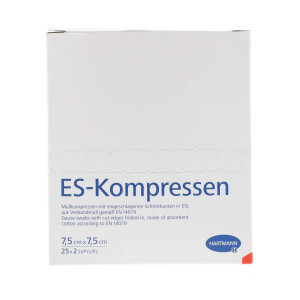 ES Kompressen steril 8-fach 25x2 Stück - 7,5x7,5cm