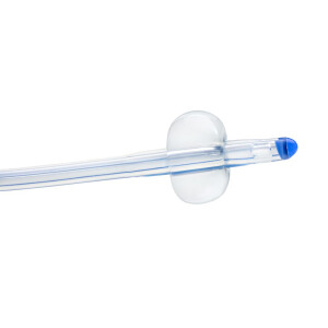 Urimed Cath Foley Transurethraler Silikon-Dauerkatheter mit Nelatonspitze, 33,4cm, 1 Stück, REF 4563314 - CH 14