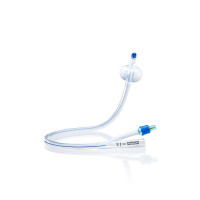 Urimed Cath Foley Transurethraler Silikon-Dauerkatheter mit Nelatonspitze, 33,4cm, 1 Stück, REF 4563316 - CH 16