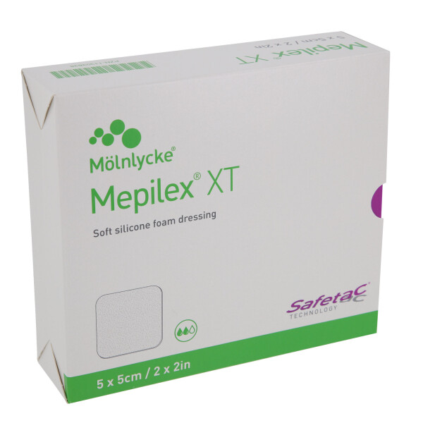 Mepilex XT Schaumverband, 5 Stück - 5x5cm