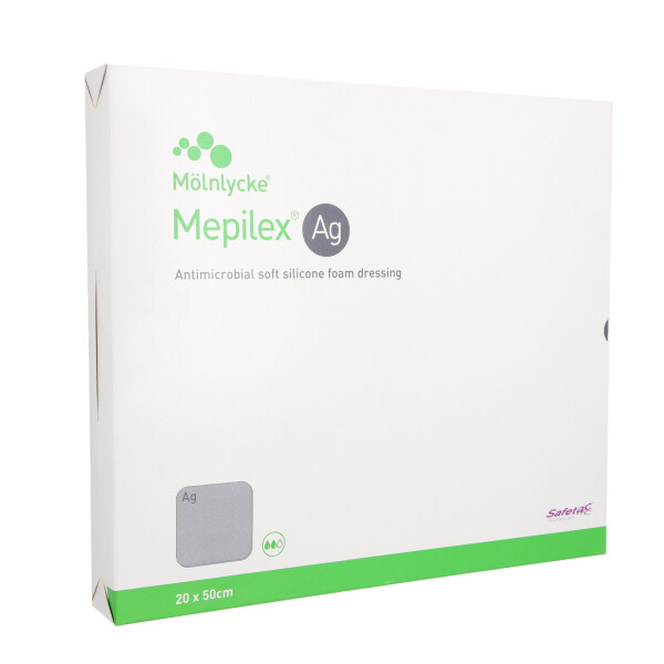 Mepilex Ag Schaumverband 2 Stück - 20x50cm