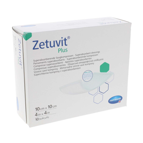 Zetuvit Plus Sterile Saugkompressen 10 Stück - 10x10cm