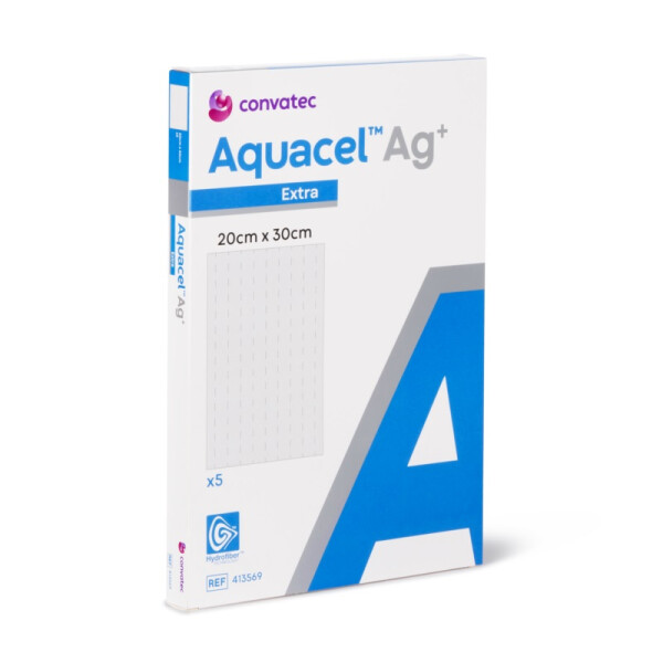 Aquacel Ag+ Extra Wundauflage, 5 Stück - 20x30cm