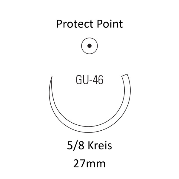 Polysorb Nahtmaterial USP 0, 75cm, GU-46, REF UL-877 - 36 Stück
