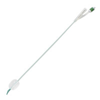 CARE FLOW Silikondauerkatheter 2-Wege Ballonkatheter mit Tiemannspitze, 40cm, 5-30ml Blockung - ab CH 12