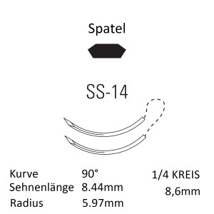 Polysorb Nahtmaterial USP 5-0, 45cm, SS-14, REF L-1792K -...