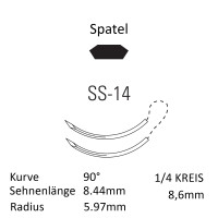 Polysorb Nahtmaterial USP 5-0, 45cm, SS-14, REF L-1792K - 12 Stück