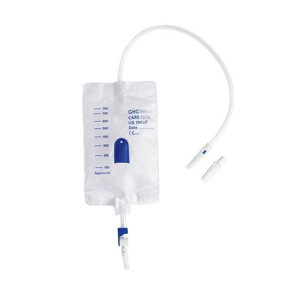 CARE FLOW UB 750UF, Beinbeutel 750ml, unsteril, 10 Stück, REF 04/01/750UF/50/GHC - Länge 50cm