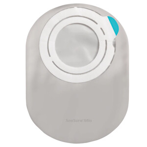 SenSura Mio Flex geschlossener Beutel, 350ml, lichtgrau, Kontrollfenster, 30 Stück - RR 70mm