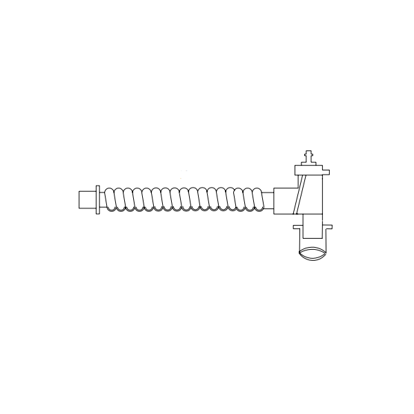 DAR PVC-Tubusverlängerung ab 15cm, 22F, rechtwinklig, Doppel-Drekonnektor - ab 1 Stück