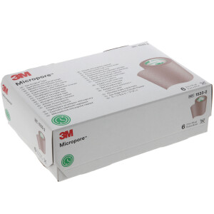 3M Micropore Vliespflaster hautfarben, ohne Abroller, 6...