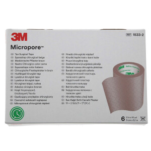 3M Micropore Vliespflaster hautfarben, ohne Abroller, 6...
