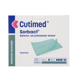 Cutimed Sorbact Kompressen, 42 Stück - 7x9cm