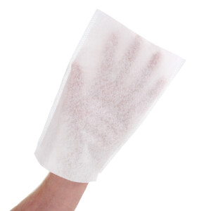 MaiMed Waschhandschuh, weiß aus Vlies, leichte Qualität 60g/m², REF 175181 - 50 Stück