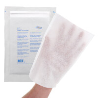 MaiMed Waschhandschuh, weiß aus Vlies, leichte Qualität 60g/m², REF 175181 - 50 Stück