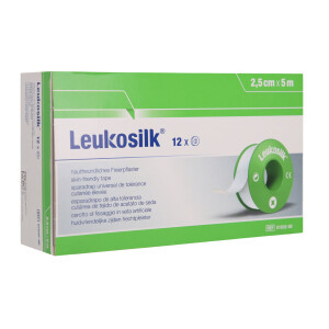 Leukosilk Fixierpflaster weiß, 12 Stück -...