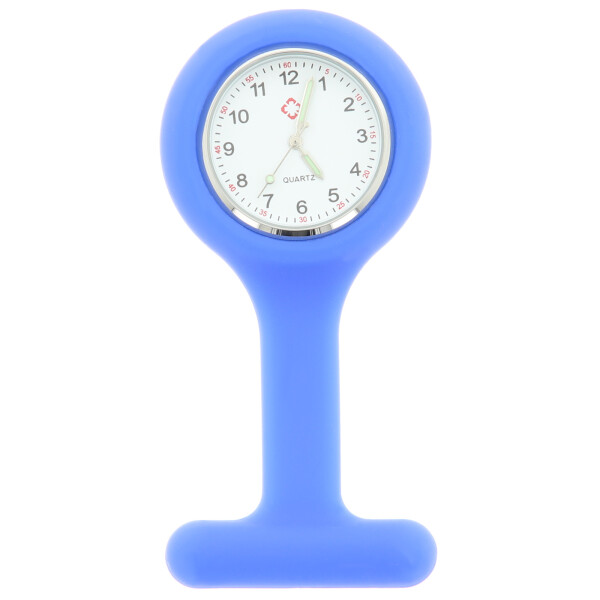 Schwesternuhr, Pulsmesser mit Silikonhülle - Blau