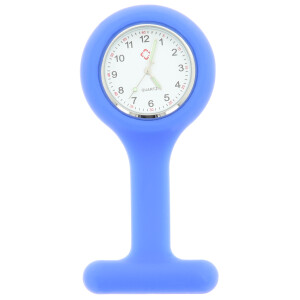 Schwesternuhr, Pulsmesser mit Silikonhülle - Blau