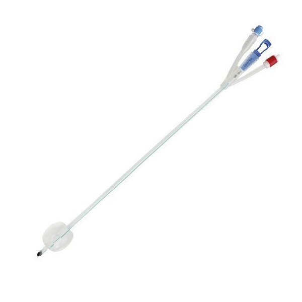 CARE FLOW 3-Wege Silikon Spülkatheter, Nelatonspitze, 40cm lang, 30ml Blockung, 1 Stück - ab CH 18