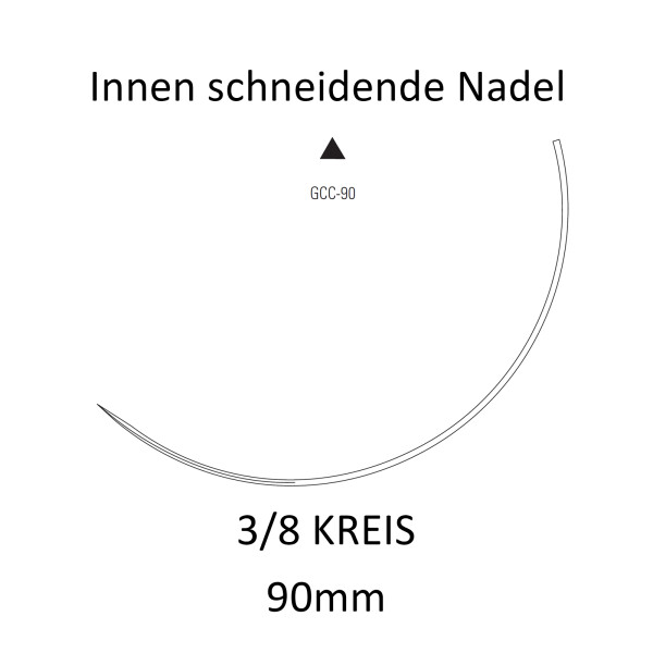 Monosof GCC-90, innen schneidend, 3/8 Kreis, für Kardiovaskulär - Ab USP 0