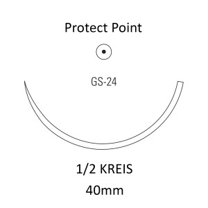 Monosof Nahtmaterial GS-24, Rundkörper, 1/2 Kreis,...