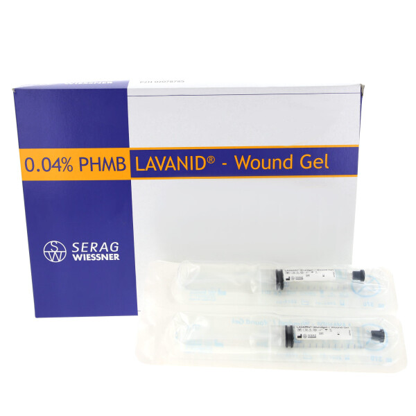 LAVANID Wundgel, Polyhexanid-Anteil 0,04% - 12x10g (Spritze)