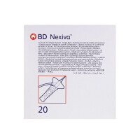 Nexiva geschlossenes IV Kathetersystem, Einzelport, 20 Stück - 22G x 25mm (0,9x25mm)