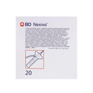 Nexiva geschlossenes IV Kathetersystem, Einzelport, 20 Stück - 20G x 25mm (1,1x25mm)