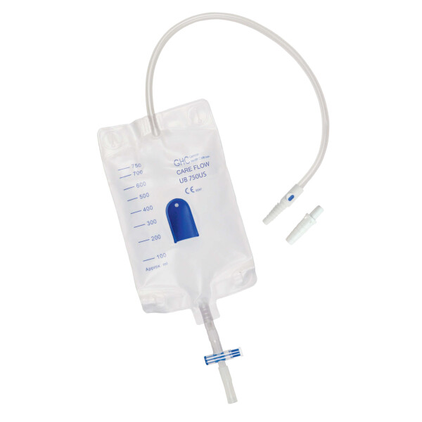 CARE FLOW UB 750US, Beinbeutel 750ml, 10 Stück, REF 04/01/750US/30/GHC - Länge 30cm