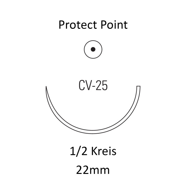 Polysorb Nahtmaterial CV-25, Rundkörper, 1/2 Kreis, für Viszeralchirurgie- Ab USP 2-0