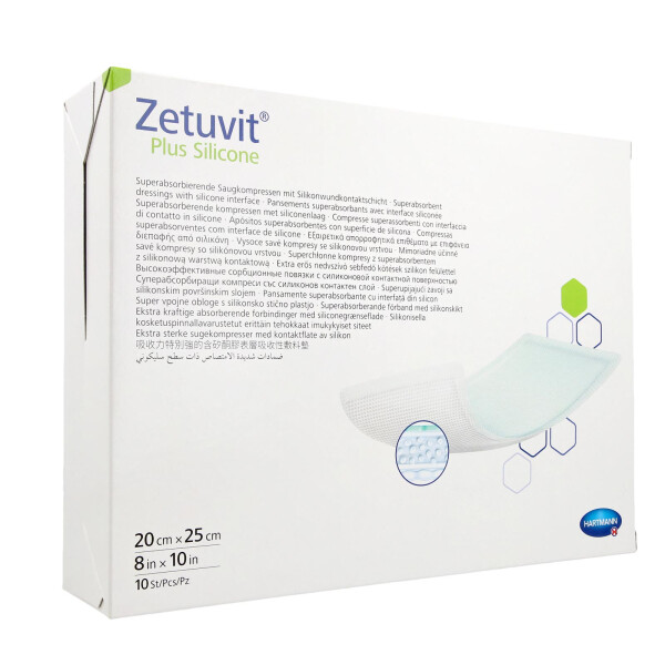 Zetuvit Plus Silicone 10 Stück - 20x25cm
