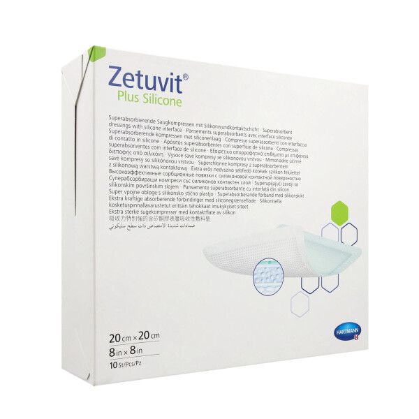 Zetuvit Plus Silicone 10 Stück - 20x20cm